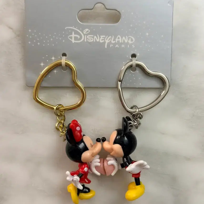 [BUNJANG] Disney Parks Paris Mickey &amp; Minnie Mouse Keychain Set / 디즈니랜드 파리 미키마우스 키링 세트