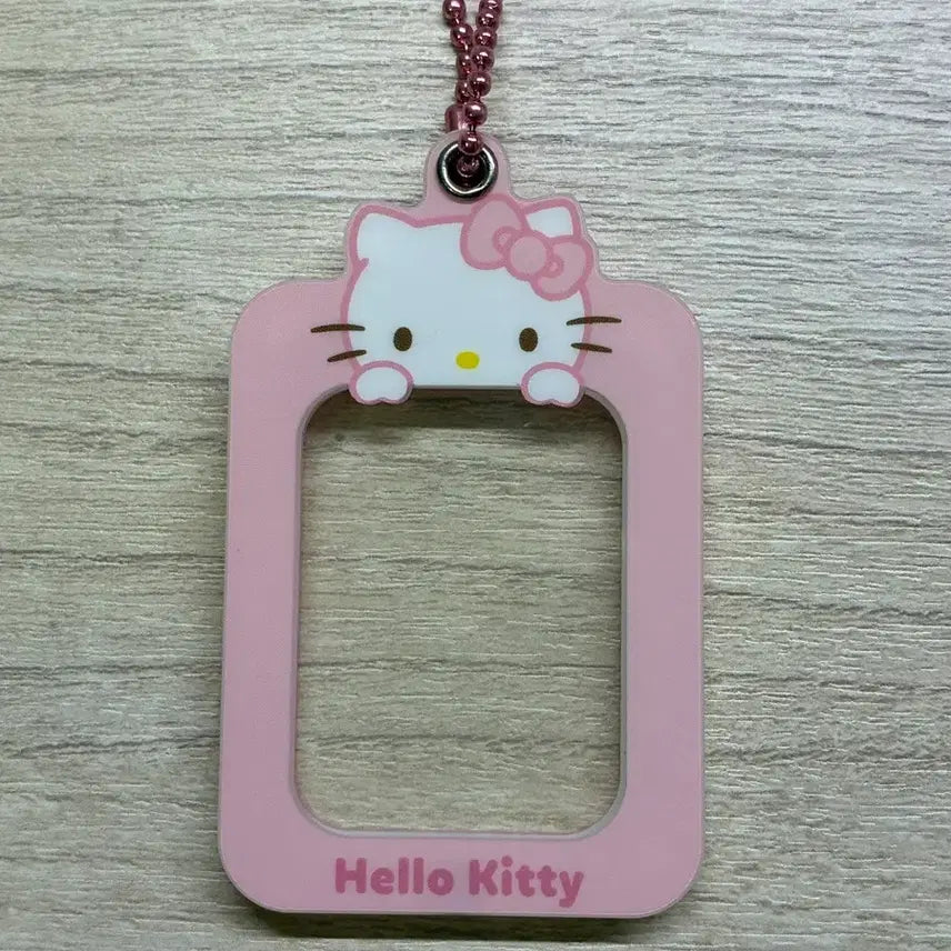 [BUNJANG] Hello Kitty Clear Photo Card Holder Keychain / 키티 증사 증명사진 키링 홀더 (급처)