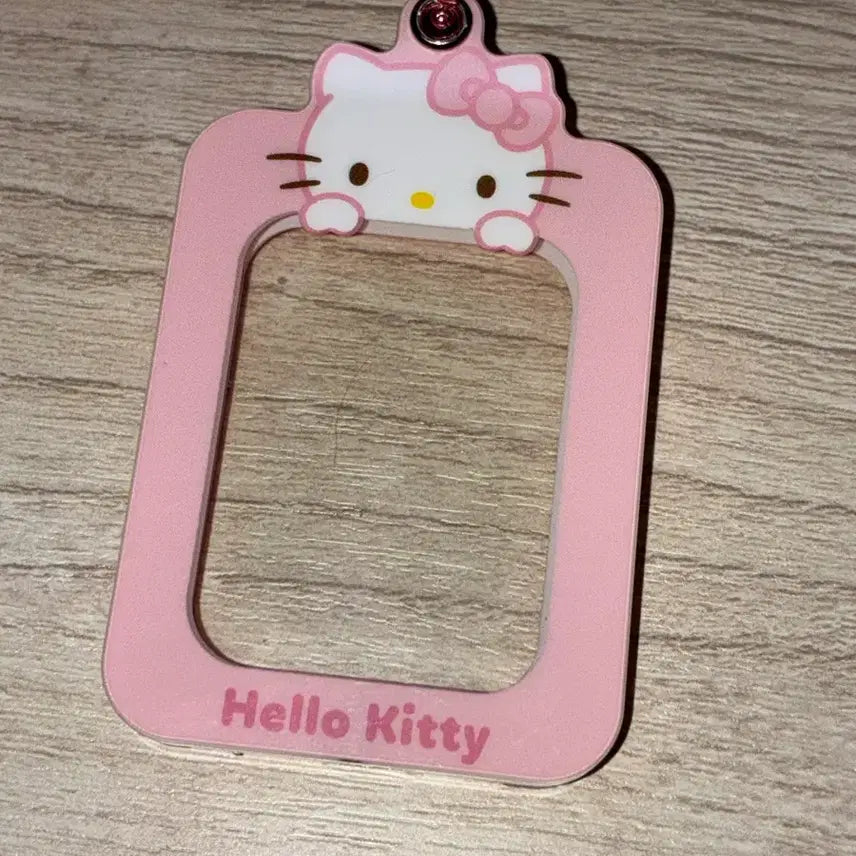[BUNJANG] Hello Kitty Clear Photo Card Holder Keychain / 키티 증사 증명사진 키링 홀더 (급처)