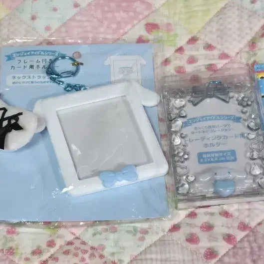 [BUNJANG] Cinnamoroll Trading Card Holder Set + Zipper Pouch / 시나모롤 트레이딩 카드 홀더 세트 + 지퍼파우치 / 포카