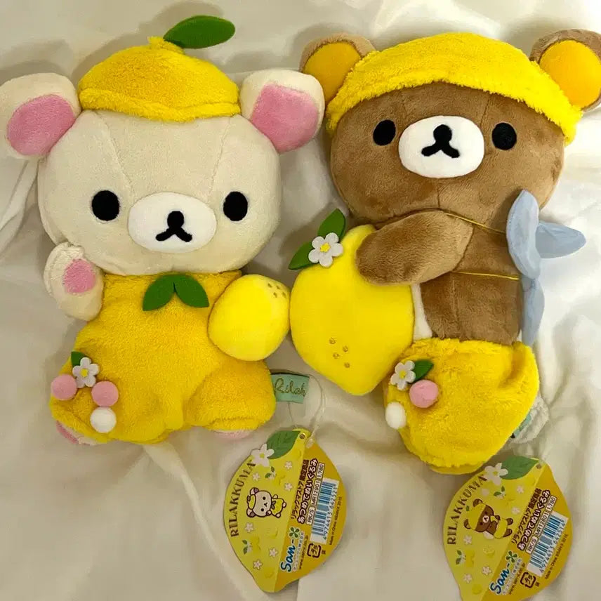 [BUNJANG] Rilakkuma Korilakkuma Lemon Plush Bundle Set / (일괄) 레몬 리락쿠마 코리락쿠마 인형 택O