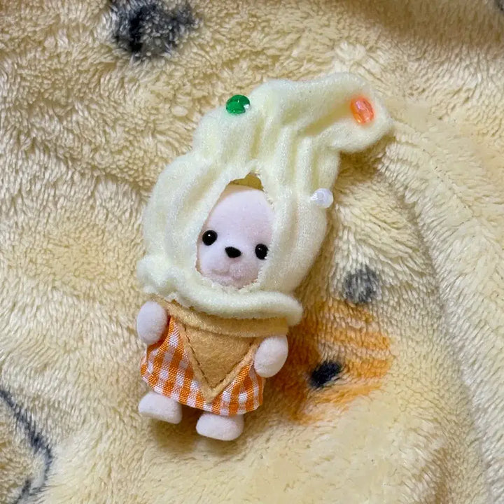 [BUNJANG] Sylvanian Families Ice Cream Trio Yellow Polar Bear Split Set / 실바니안 아이스크림 트리오 분철 노란 북극귬