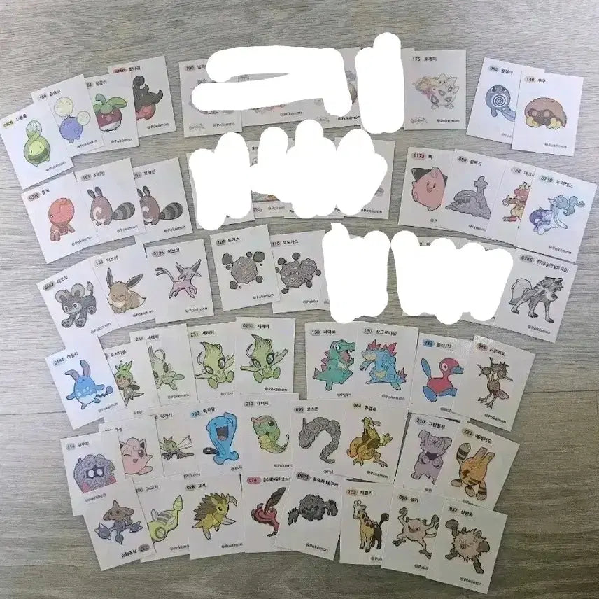 [BUNJANG] Pokemon Stickers Bundle / 누리레느 , 러블리 띠부씰등등 포켓몬띠부씰 팝니다!
