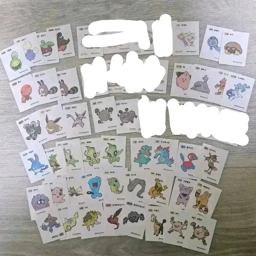 [BUNJANG] Pokemon Stickers Bundle / 누리레느 , 러블리 띠부씰등등 포켓몬띠부씰 팝니다!