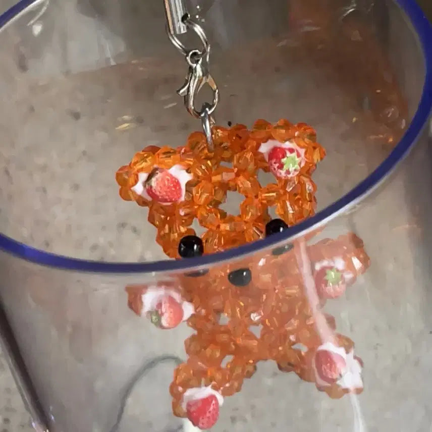 [BUNJANG] Handmade Beaded Keychain Set (Bunny &amp; Bear) / 토끼비즈키링 곰돌이비즈키링 핸드메이드 핸메 빈티지키링