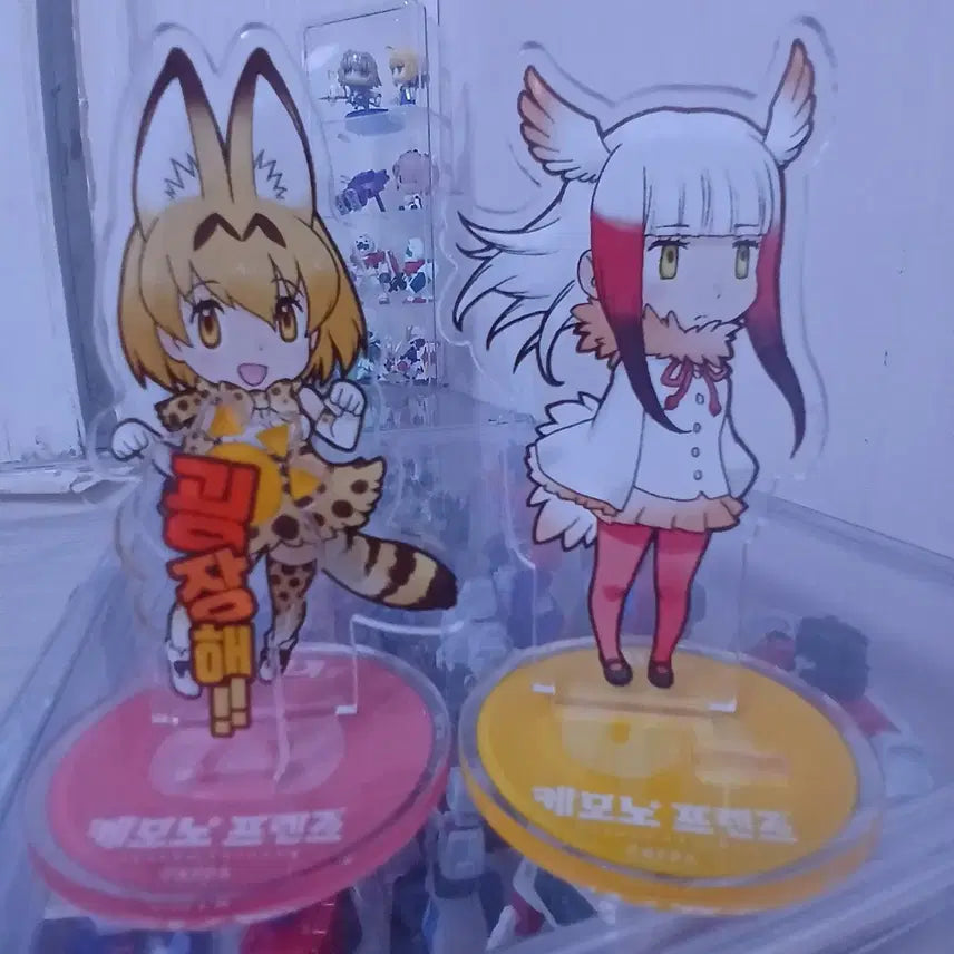 [BUNJANG] Kemono Friends Acrylic Stand Set (2 Pieces) / 케모노 프렌즈 아크릴 스탠드 2개 세트