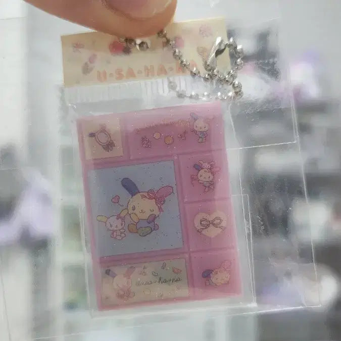 [BUNJANG] Sanrio Tile Seal Usahana Charm Keychain / 산리오 타일씰 키링 우사아나
