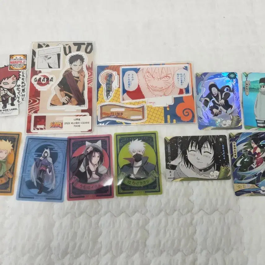 [BUNJANG] Uzumaki Naruto &amp; Gaara 2025 Birthday Diorama Acrylic Stand Set with Photocard and Sticker / 우즈마키 나루토 가아라 2025 버스데이 생일 디오라마 아크릴, 포카 판매