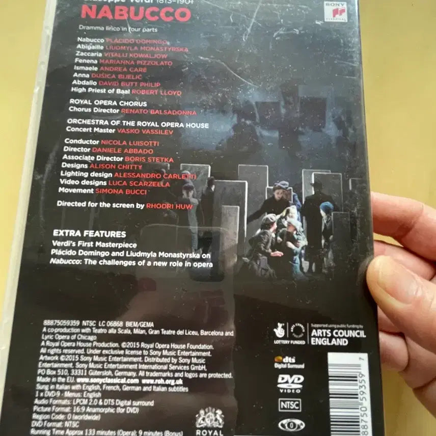 [BUNJANG] Verdi Nabucco DVD Featuring Placido Domingo / 베르디 나부코 DVD 플라시도 도밍고 출연