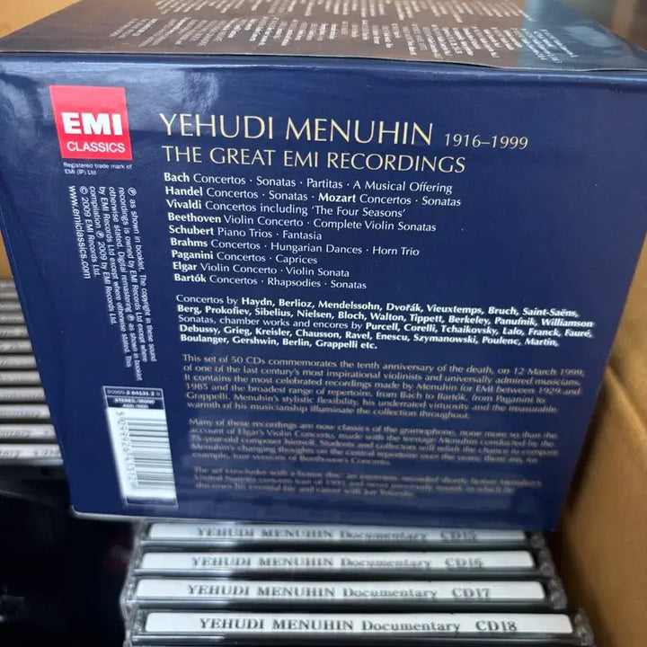 [BUNJANG] Yehudi Menuhin Classic Audio CD 50 Disc Set EMI / 예후디 메뉴인 클래식 오디오 CD 50장 세트 EMI