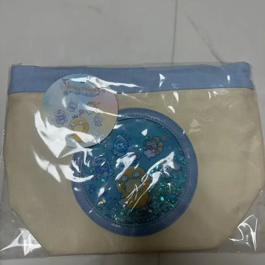 [BUNJANG] Pokemon Store Drizzle Psyduck Glitter Tote Bag / 포켓몬 스토어 빗속의 고라파덕 글리터 토트백