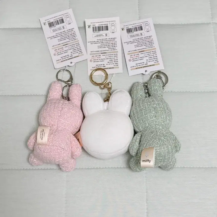 [BUNJANG] Miffy Tweed &amp; Face Keyring Set / 미피 트위드 &amp; 얼굴 키링 3종 일괄 판매