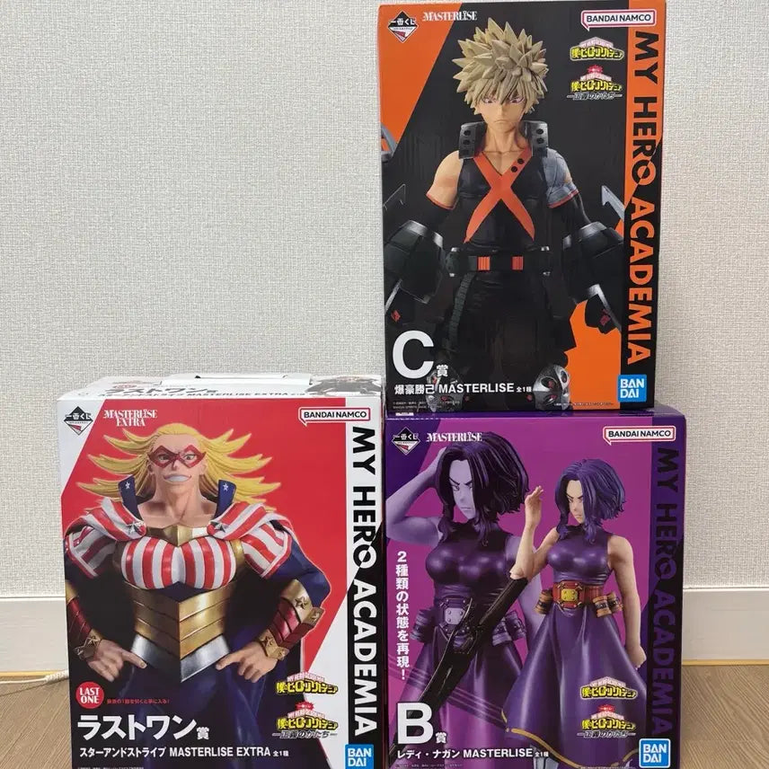 [BUNJANG] My Hero Academia Ichiban Kuji Last One Star &amp; Stripe, B Prize Lady Nagant, C Prize Bakugo Figures Bundle Set (Sealed) / (미개봉)나히아 제일복권 라스트원 스타앤스트라이프, B상 레이디나강, C상 바쿠고 피규어 일괄!