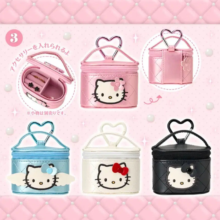 [BUNJANG] Hello Kitty Vanity Design Accessory Storage Case with Keyring Pouch (Pink) / [정품] 헬로키티 악세사리 보관함 키링 파우치 핑크