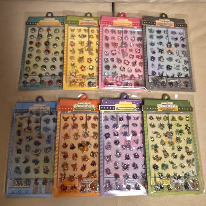 [BUNJANG] Pokemon Bubble Bongbong Sticker 8 Types Full Set / 포켓몬 버블 봉봉 스티커 8종 풀세트