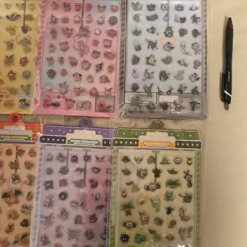 [BUNJANG] Pokemon Bubble Bongbong Sticker 8 Types Full Set / 포켓몬 버블 봉봉 스티커 8종 풀세트
