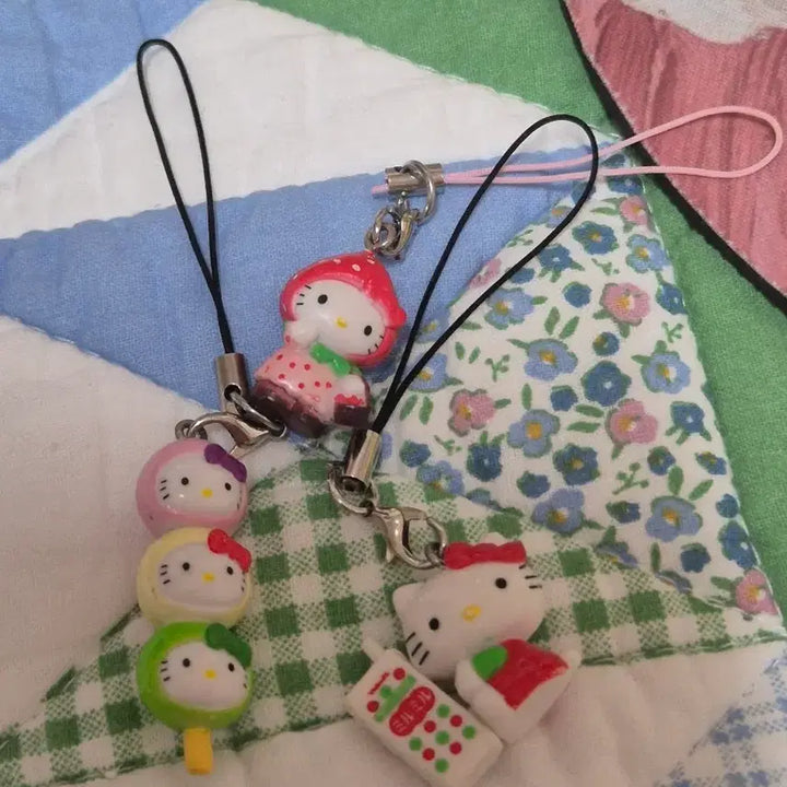 [BUNJANG] Hello Kitty Keyring Set (3 Pieces) / 산리오 헬로키티 키링 3개 세트