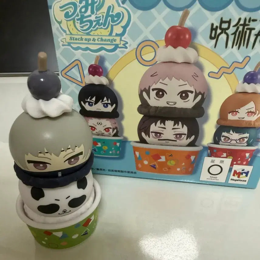 [BUNJANG] Jujutsu Kaisen TsumiChen Inumaki &amp; Panda Figure Set / 주술회전 츠미첸 아이스크림 이누마키 판다 피규어