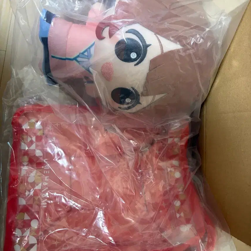 [BUNJANG] The Idolmaster Cinderella Girls Hanaomi Ume Big Chibi Plush + Bag (Mofugutou) / 학원 아이돌 마스터 하나미 우메 모후굿토 치비구루미+가방 (빅치비)