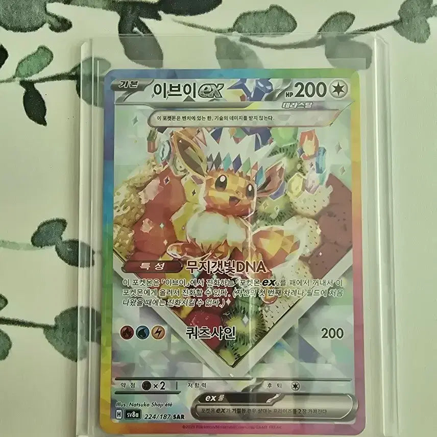 [BUNJANG] Pokemon Card Eevee ex SAR Korean Edition / 포켓몬카드 테라스탈 이브이 ex SAR 한글판