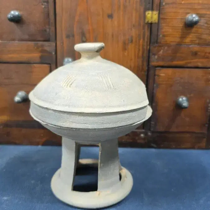 [BUNJANG] Authentic Three Kingdoms Period Pedestaled Ritual Vessel Antique / 진품 삼국시대 굽다리 제기 골동품