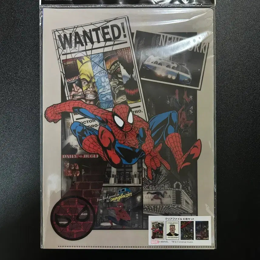 [BUNJANG] Spider-Man Clear File Set (4 Pieces) / 스파이더맨 클리어 파일 세트