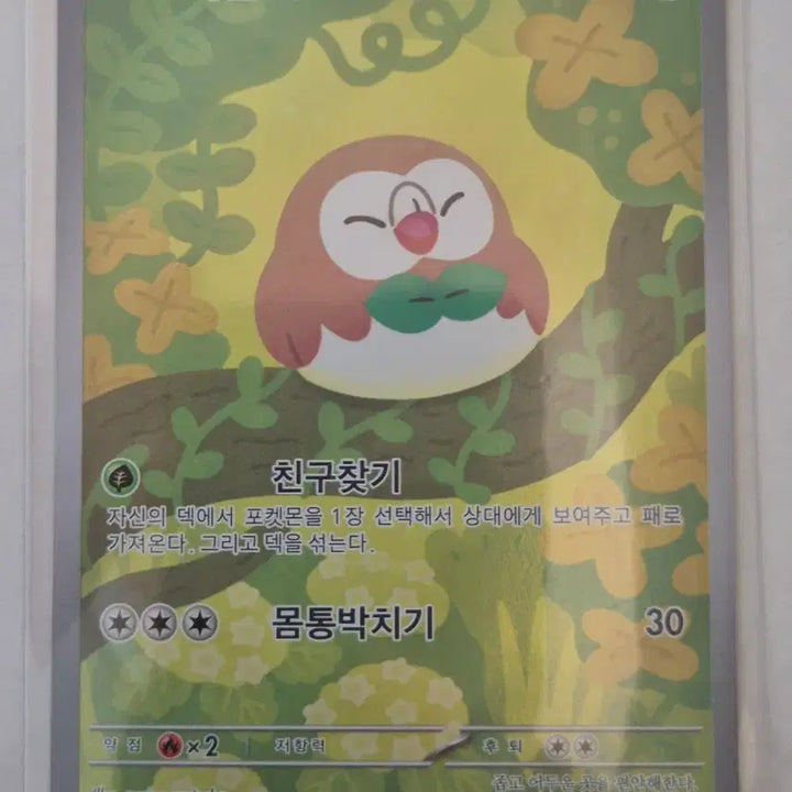 [BUNJANG] Pokemon Card Fomantis AR 082/080 / 구. 포켓몬카드 나몰빼미 AR 082/080