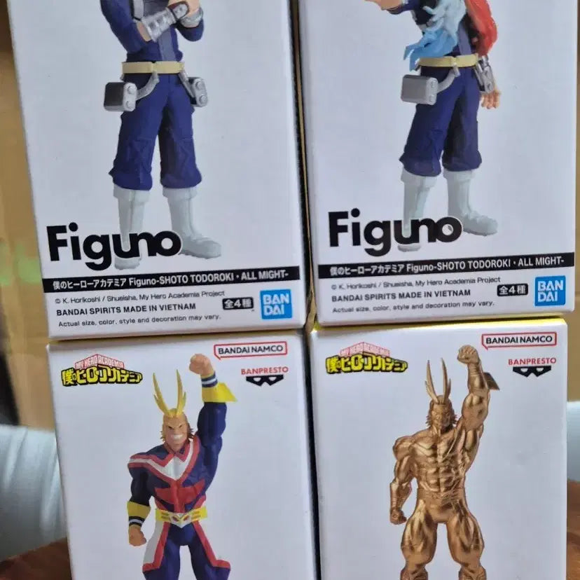 [BUNJANG] My Hero Academia PIGNY Figure Bundle Set - Shoto Todoroki / All Might / 4종 일괄 셋트)) 나히아 피그노피규어 슈토 토도로키/올마이트