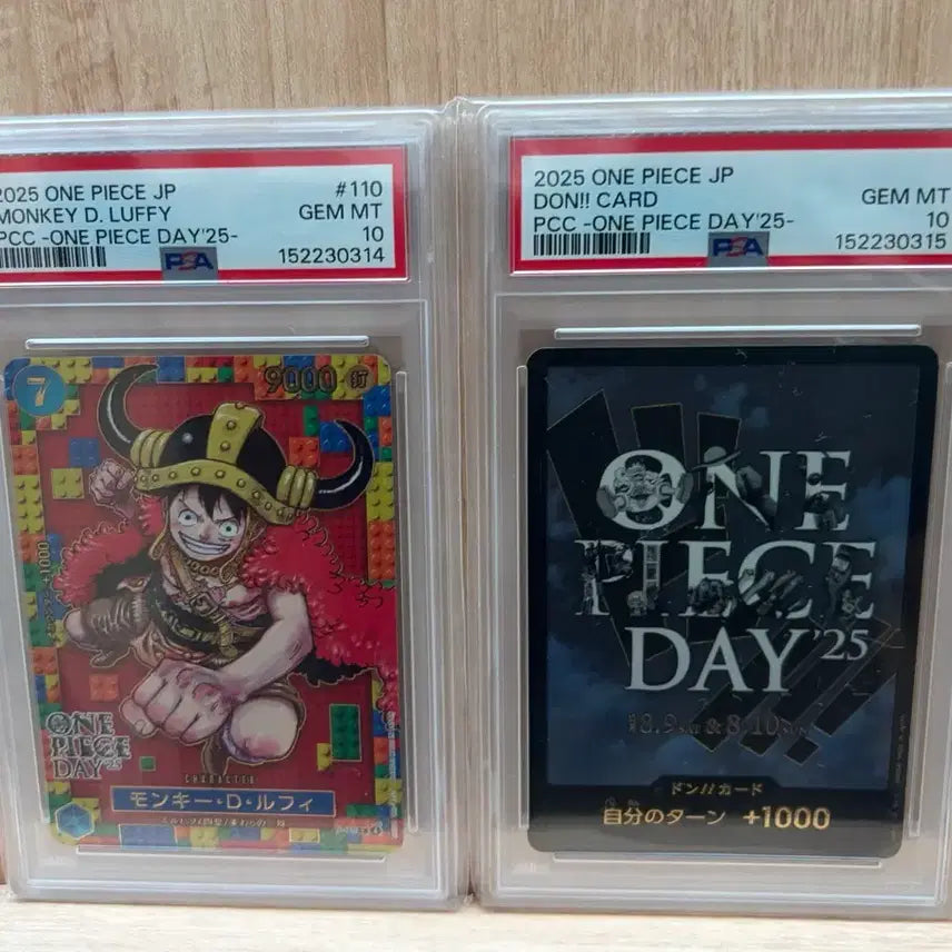 [BUNJANG] One Piece Day 25 Luffy &amp; D. Luffy &amp; Chopper PSA 10 Gem Mint Serial Numbered Card / 원피스데이25 레고루피 둥 PSA 10 연번