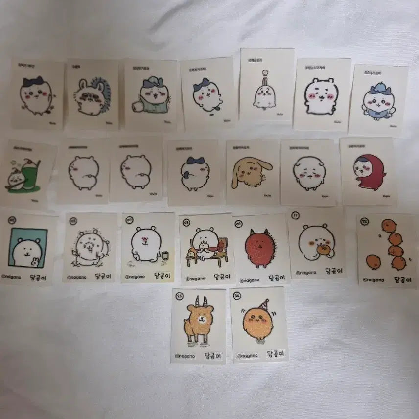 [BUNJANG] Chiikawa x Nagonkuma Stickers Bundle Set / 치이카와, 농담곰 띠부실 일괄