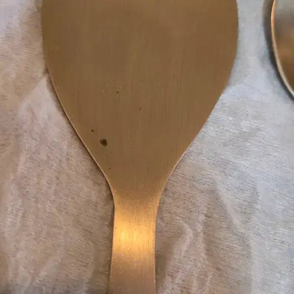 [BUNJANG] Traditional Korean Bronze Spatula and Cutlery Set / 유기 주걱과 유기 수저 일괄