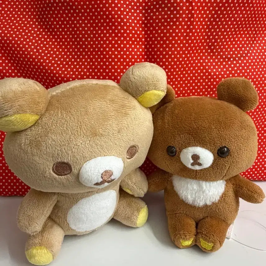 [BUNJANG] Rilakkuma &amp; Kogumamon "Holding Hands" Plush Set / 리락쿠마 코구마 손 꼭잡은 인형 세트