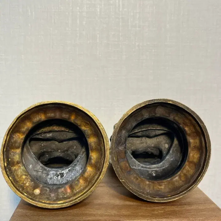 [BUNJANG] Bronze Buddha Statues - Amitabha Buddha &amp; Kuan Yin Bodhisattva Set (13cm) / 동 불상 관세음보살 아미타여래상 일괄판매(13cm)