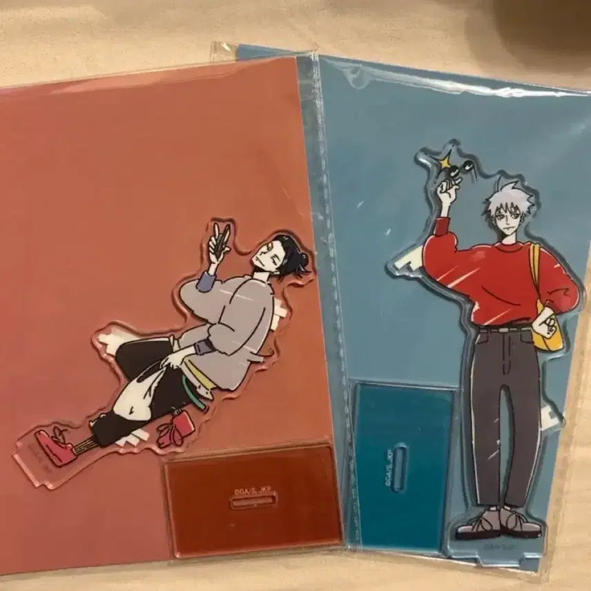 [BUNJANG] Jujutsu Kaisen Gojo Satoru &amp; Geto Suguru JoJo Town Ending Collaboration Acrylic Standee Bundle Set (Sealed) / 일괄, 미개봉 새상품)주술회전 조조타운 엔딩 콜라보 게토 고죠 아크릴