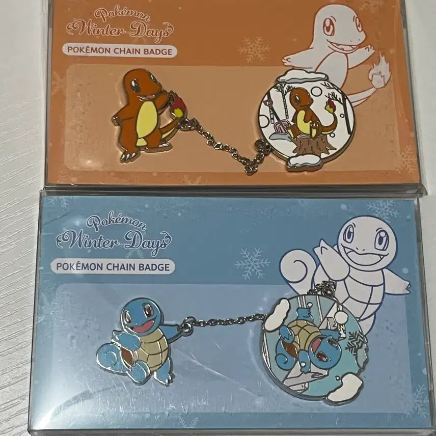 [BUNJANG] Pokemon Store Chain Badge Squirtle Charmander Bundle Set / 포켓몬 스토어 체인 뱃지 꼬부기 파이리 일괄