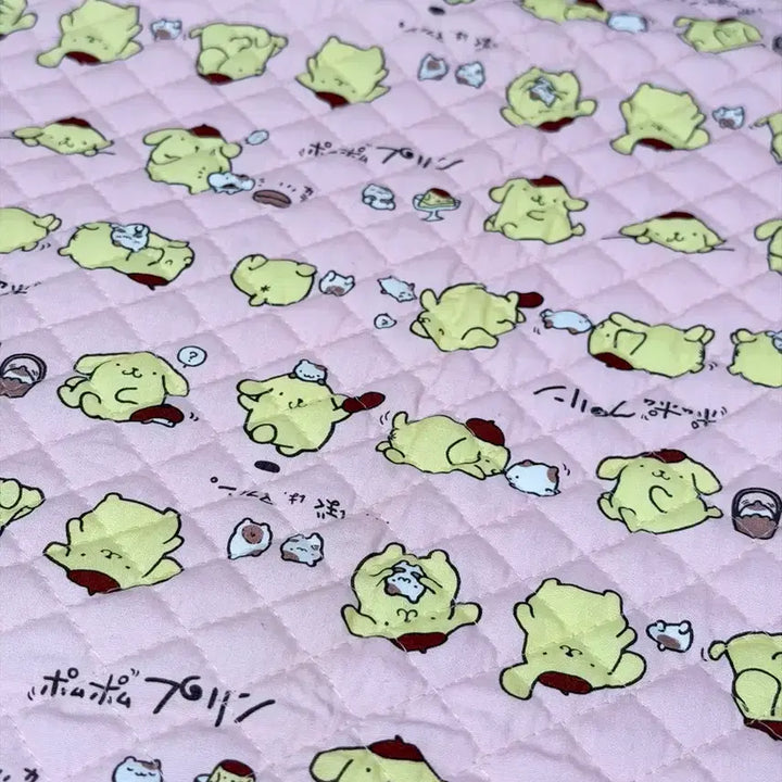 [BUNJANG] Sanrio Pompompurin Quilted Fabric / [고전원단] 산리오 폼폼푸린 퀼팅 누빔 원단 희귀!!!
