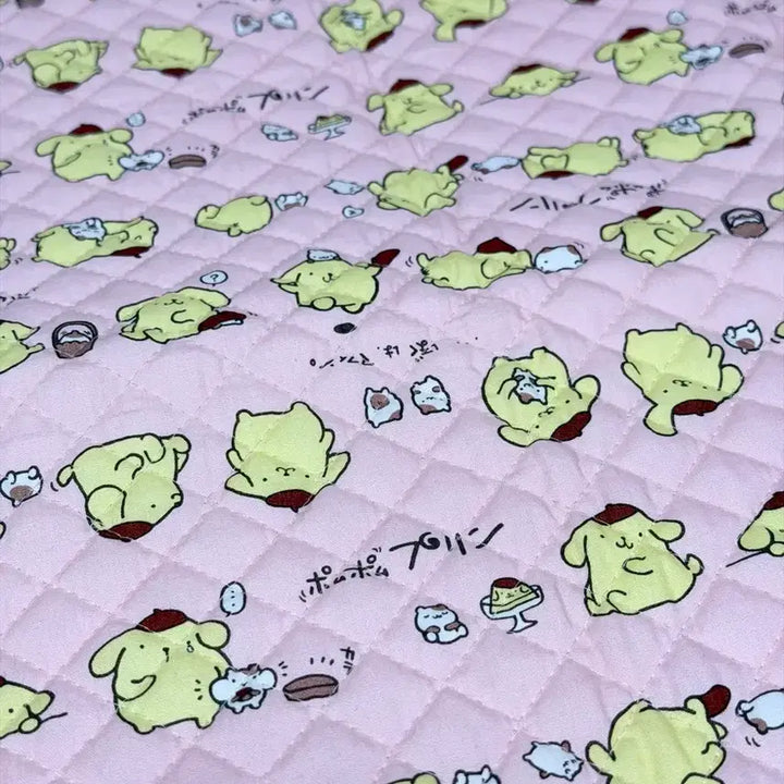 [BUNJANG] Sanrio Pompompurin Quilted Fabric / [고전원단] 산리오 폼폼푸린 퀼팅 누빔 원단 희귀!!!