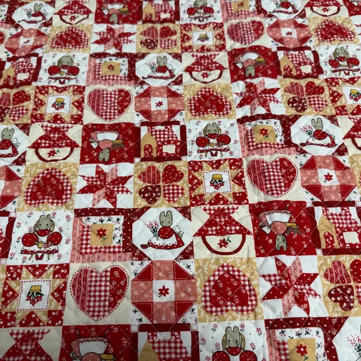 [BUNJANG] Sanrio Marron Cream Quilted Fabric / [고전원단] 산리오 마론크림 퀼팅 누빔 원단