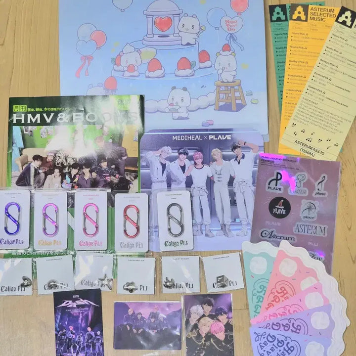 [BUNJANG] PLAVE Binder Sticker Big Photocard Cake Charm Carabiner Fan Goods Set / set 플레이브 plave 바인더 스티커 빅포카 케이크 참 카라비너 부채 잡지 가사지