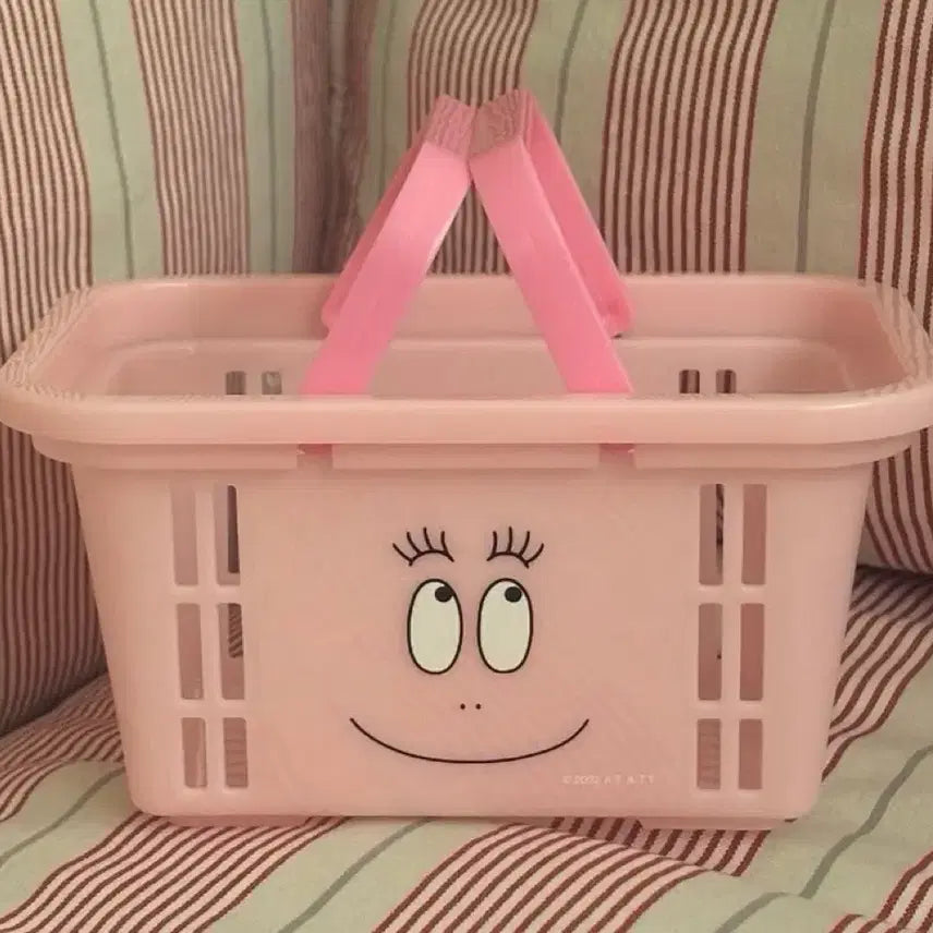 [BUNJANG] Vintage Barbapapa Woven Basket / 고전 바바파파 바구니