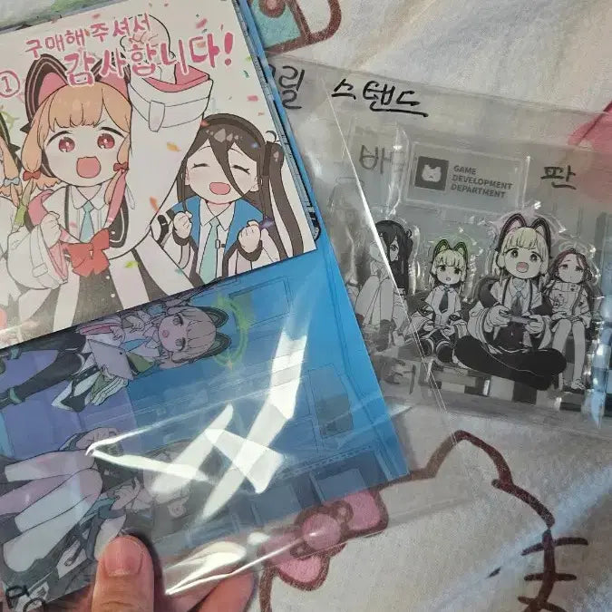 [BUNJANG] Blue Archive Initial Limited Goods Acrylic Stand &amp; Postcard Set / 블아카 게임게발부 초판한정 굿즈 하자 없습니다.