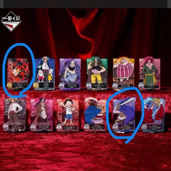 [BUNJANG] One Piece Red-Haired Pirates Ichiban Kuji H Prize Acrylic Stand (Shanks, Doi) Bundle Set / 원피스 빨간머리 해적단 쿠지 H상아크릴(샹크스,벤베크만,도리)일괄