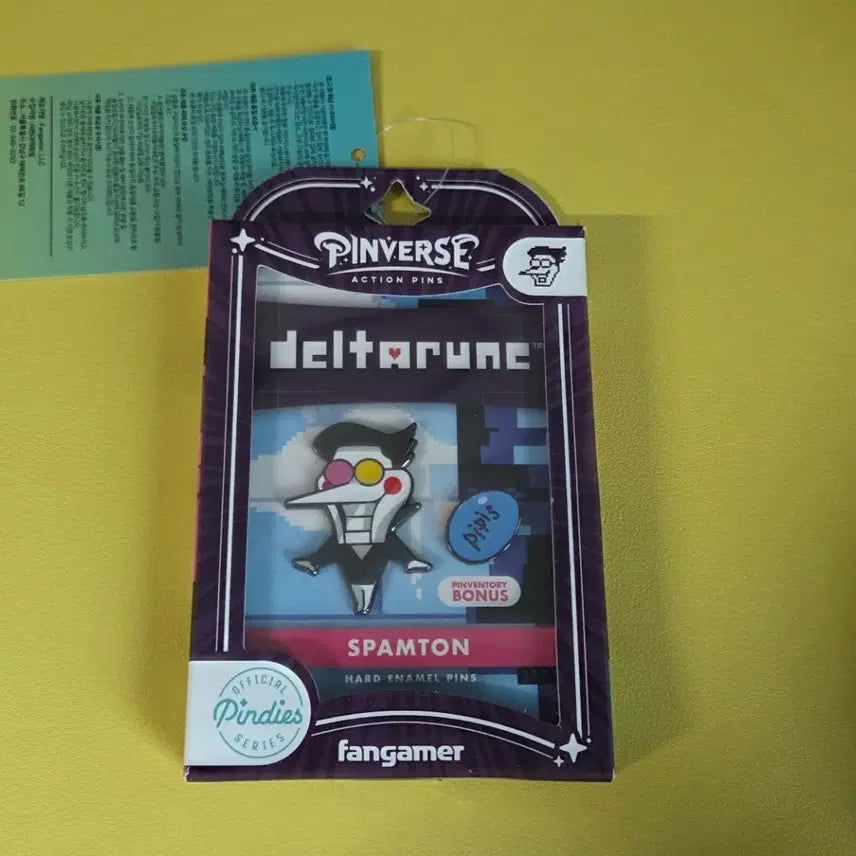 [BUNJANG] Deltarune Fangamer Spamton Pin Badge (Unsealed) / 델타룬 팬게이머 팝업 스팸톤 핀뱃지 미개봉