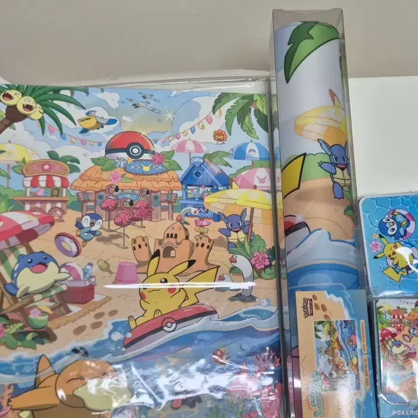 [BUNJANG] Pokemon "Leisurely Vacation" Chilling Beach Set - Play Mat, Collection File, Deck Case, Tin Case / 부산 포켓몬 느긋느긋 바캉스 [칠링비치] - 플레이 매트, 컬렉션 파일, 덱 케이스, 틴케이스 <세트>  100,000원에 팝니다.