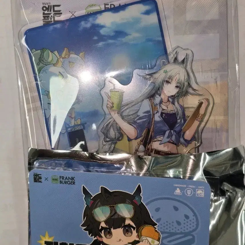 [BUNJANG] Arknights Endfield Frank Burger Collaboration Kyeol Acrylic Stand + Redeem Code Card Set / 명일방주 엔드필드 프랭크버거 콜라보 결 아크릴스탠드 + 리딤