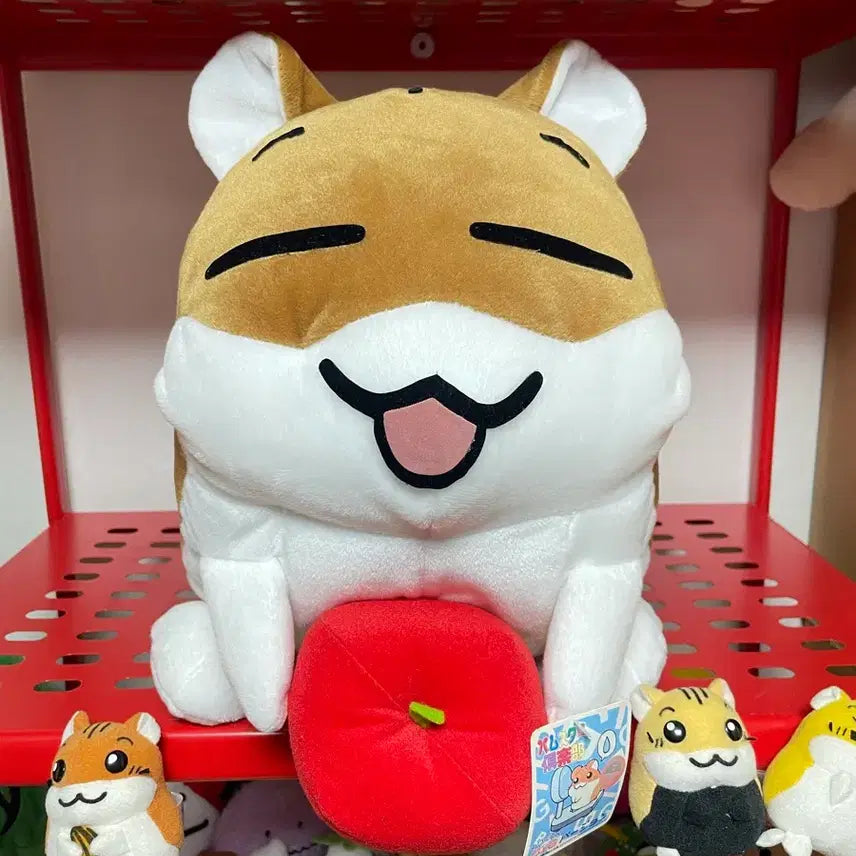 [BUNJANG] Large Apple Hamster Club Plush Doll / 대형 사과 햄스터클럽 인형
