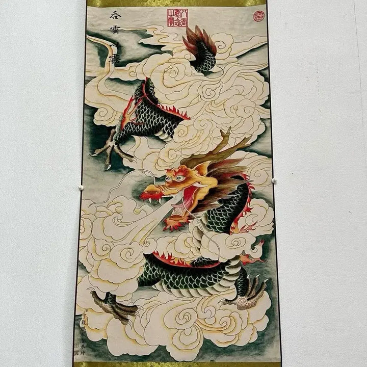 [BUNJANG] Traditional Korean Painting Scroll - Black Dragon / 전통 미술 족자 동양화 신룡도