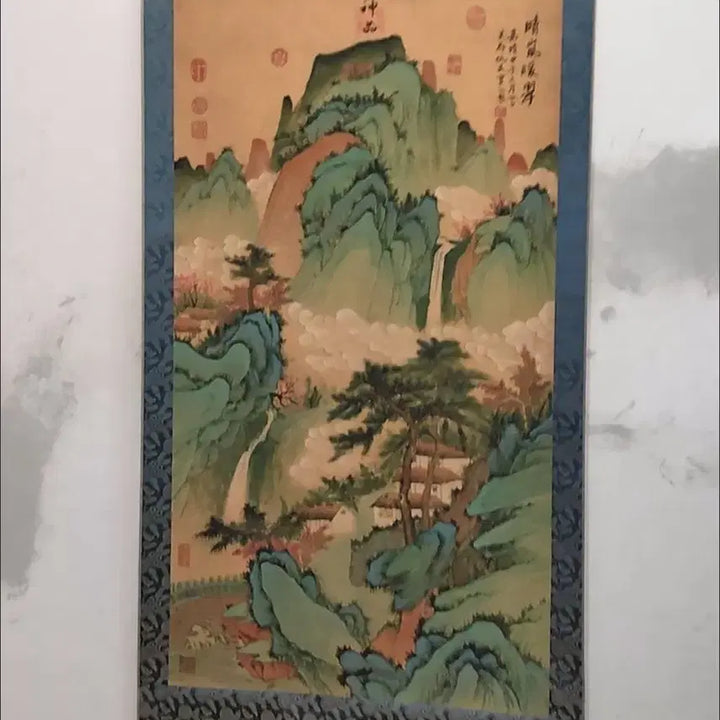 [BUNJANG] Traditional Landscape Painting Folding Screen Scroll / 전통 산수화 병풍 족자