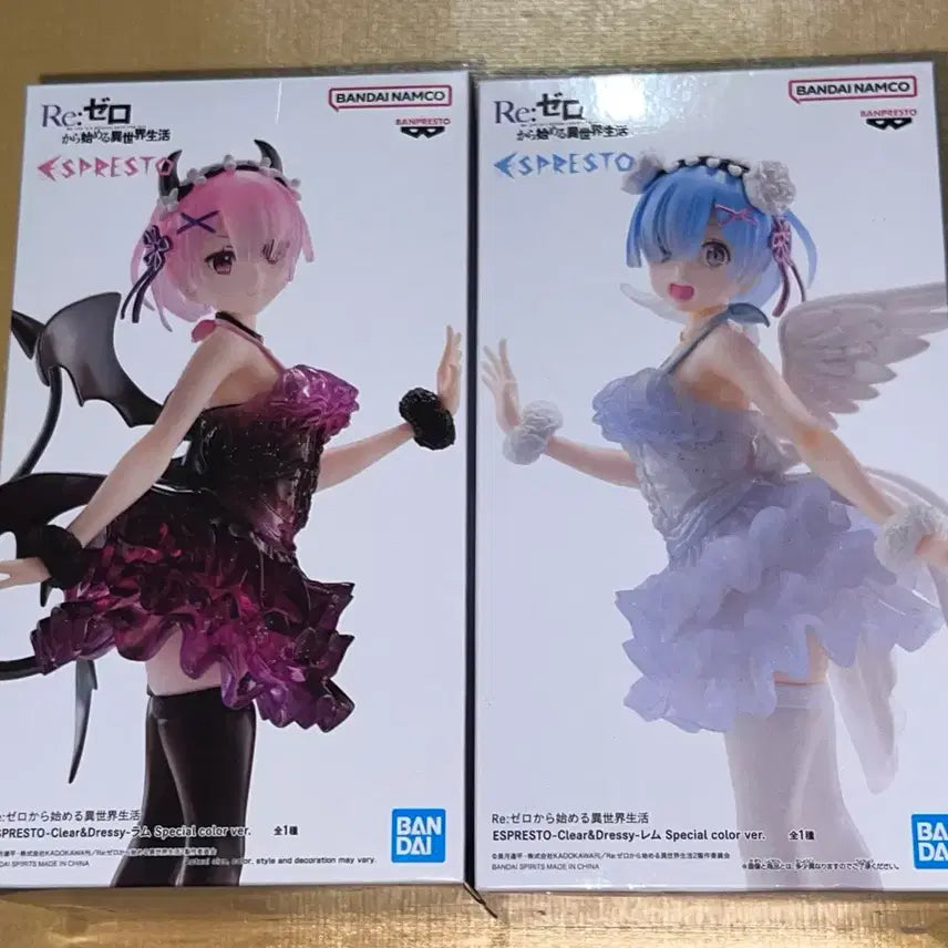 [BUNJANG] Re:Zero Ram &amp; Rem Angel/Demon Figure Bundle / 리제로 람 렘 천사악마 피규어 일괄 박스ㅇ 미소녀