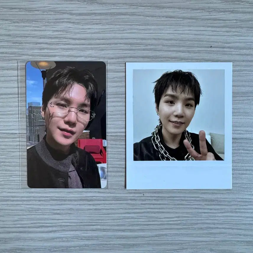 [BUNJANG] BTS Suga 613 Arirang Lucky Draw Photocard Bundle Set / BTS 슈가 윤기 포카 세트 아리랑 유럽 럭드 + 613 바이닐 폴라 양도